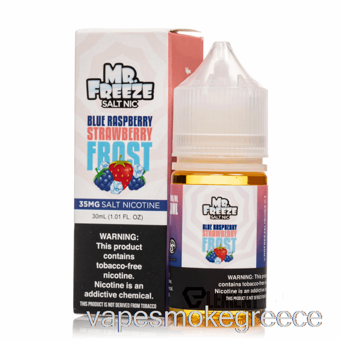 Vape Greece Blue Razz Strawberry Frost - Mr Freeze Salts - 30ml 35mg